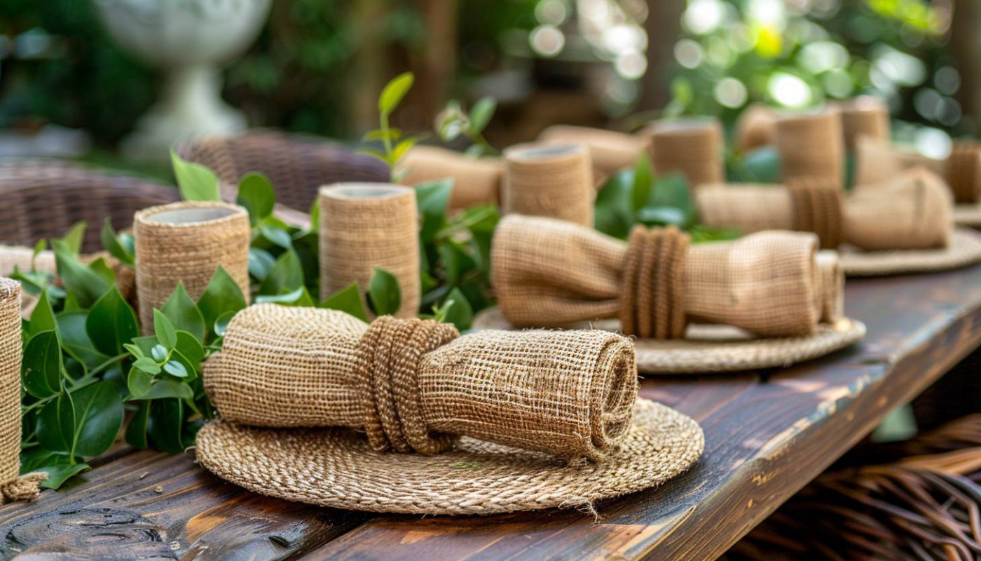 Comment intégrer des ronds de serviette en toile de jute dans votre décoration de table